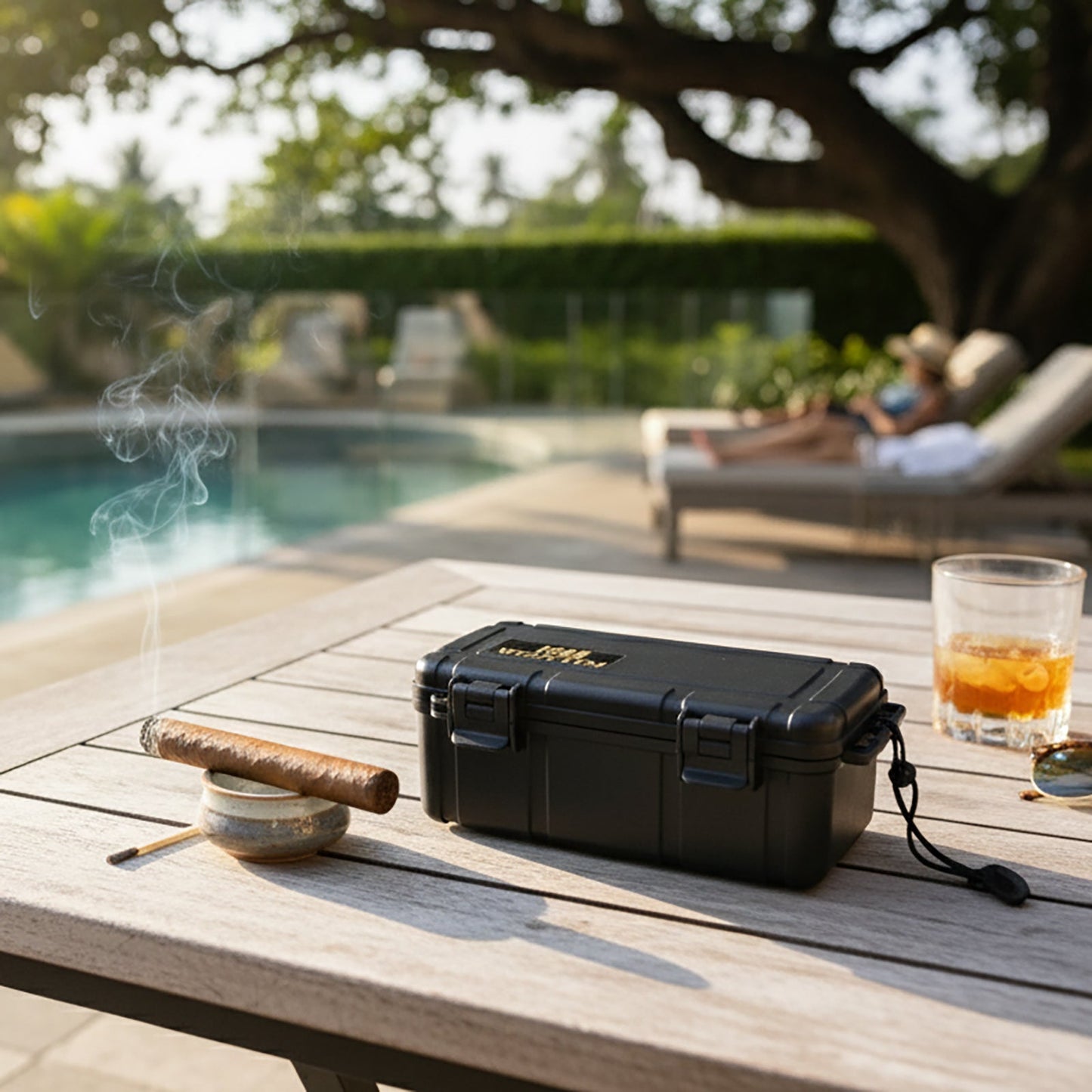 Wudytim Travel Cigar Humidor - Portable Cigar Case with Cigar Cutter & Humidifier Wudytim Store