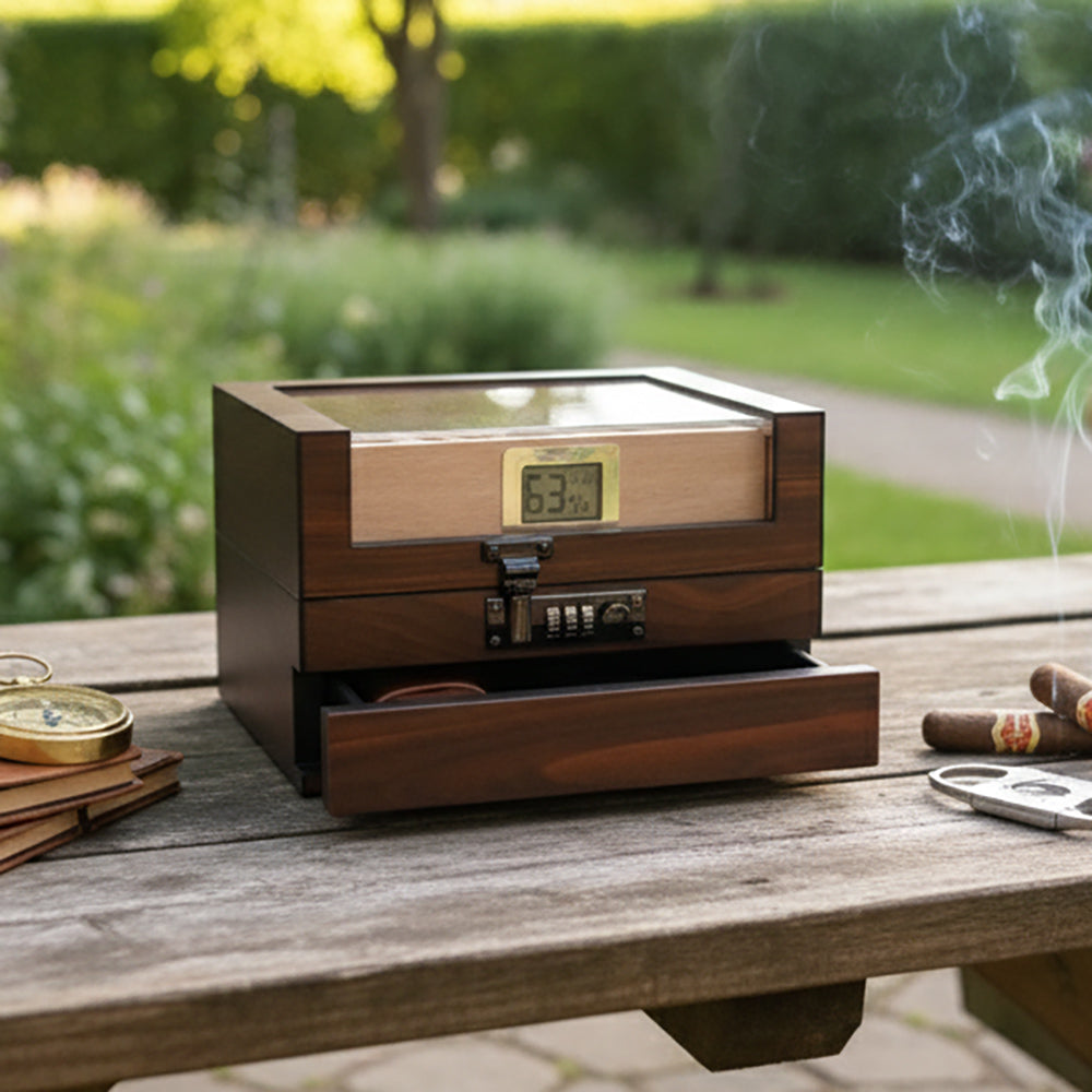 Wudytim 270°TOP Digital Hygrometer Combination Lock Cigar Humidor Wudytim Store